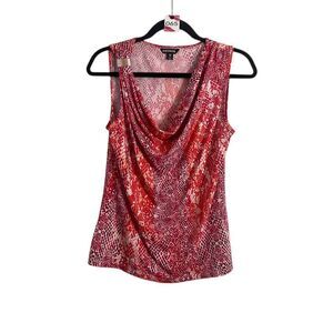 George Womens Top Small Cowl Neck Sleeveless Blouse
